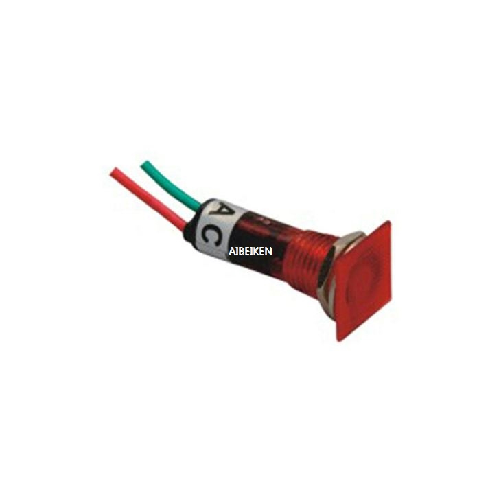 110V 10mm Plastic LED Pilot Lamp Red
