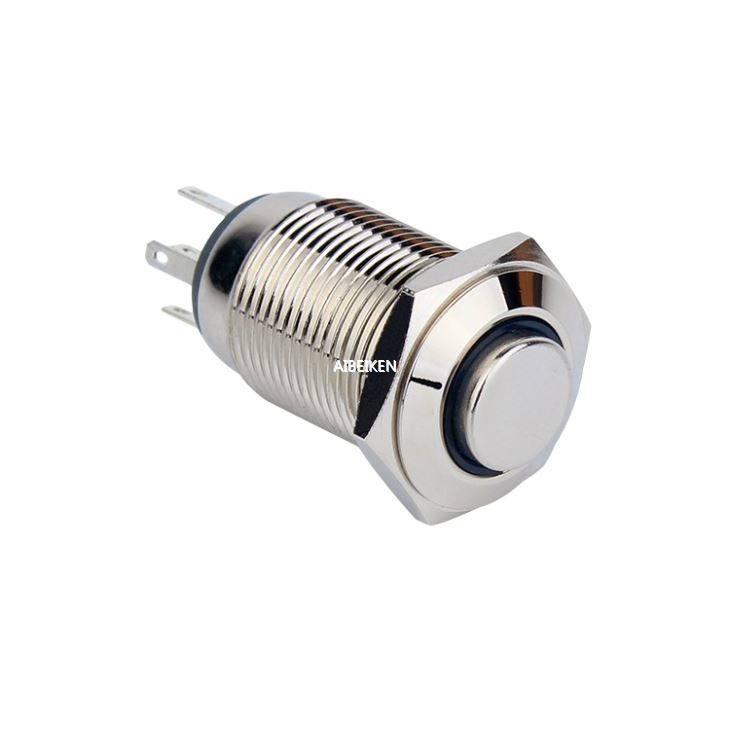 16mm 12V Blue LED Push Button Switch