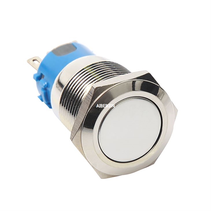 19mm 3 Pin 1NO1NC Metal Push Button Switch