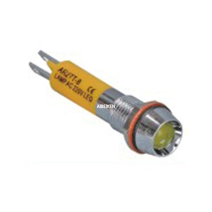 8mm 12V Amber Indicator Lamp