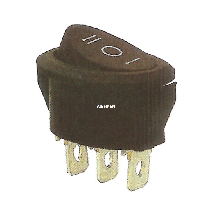 Black Round ON-OFF-ON Rocker Switch