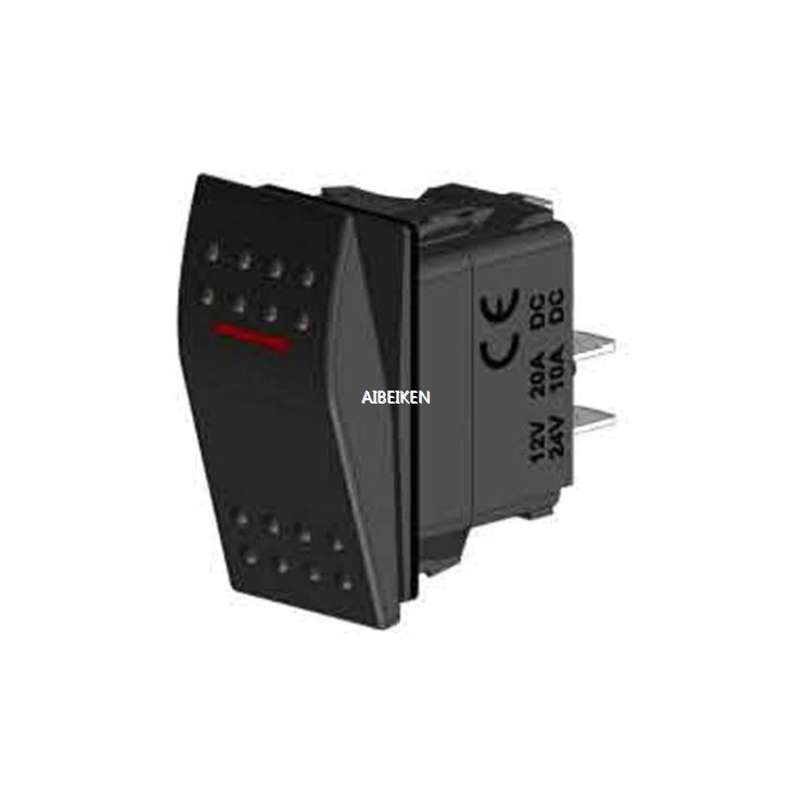 DPST (ON)-OFF 4P Non-illuminated Waterproof Rocker Switch