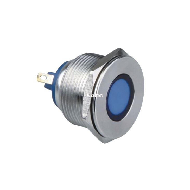 Flat Illuminated LED 22mm LED Indicator Lamp