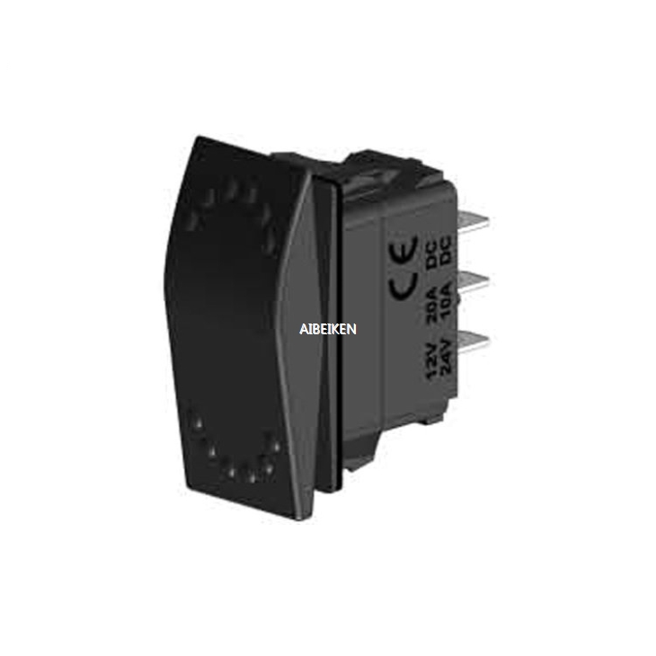 (ON)-OFF-ON 3P Non-illuminated Lighted Rocker Switch