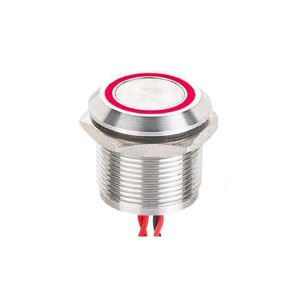 19mm 1NO Momentary Ring LED Piezo Switch