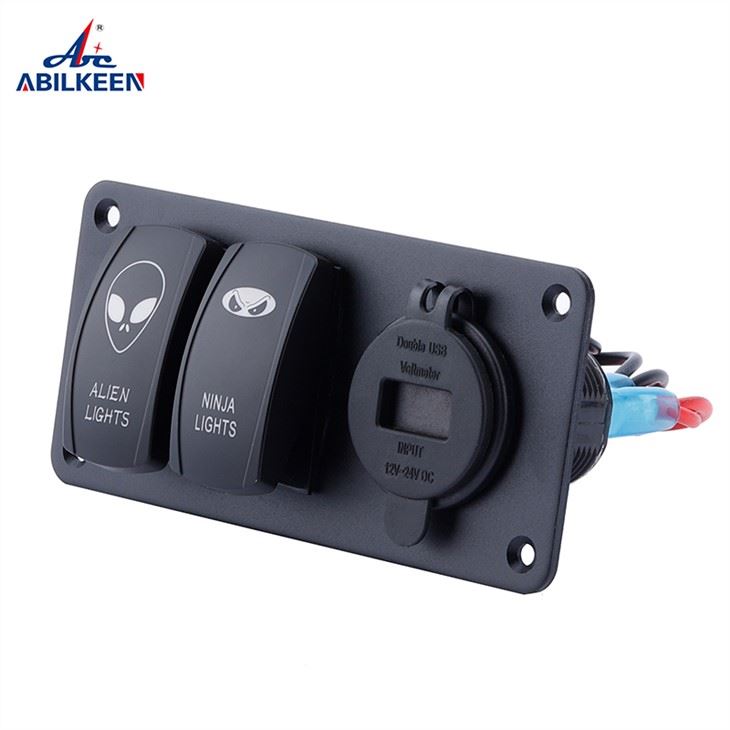 3 Gang 12v Rocker Switch