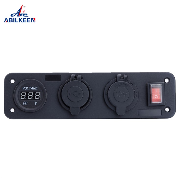 4 Gang 12v Rocker Switch