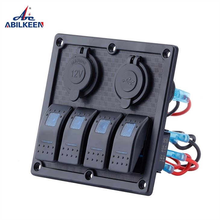 6 Gang 12V Rocker Switch