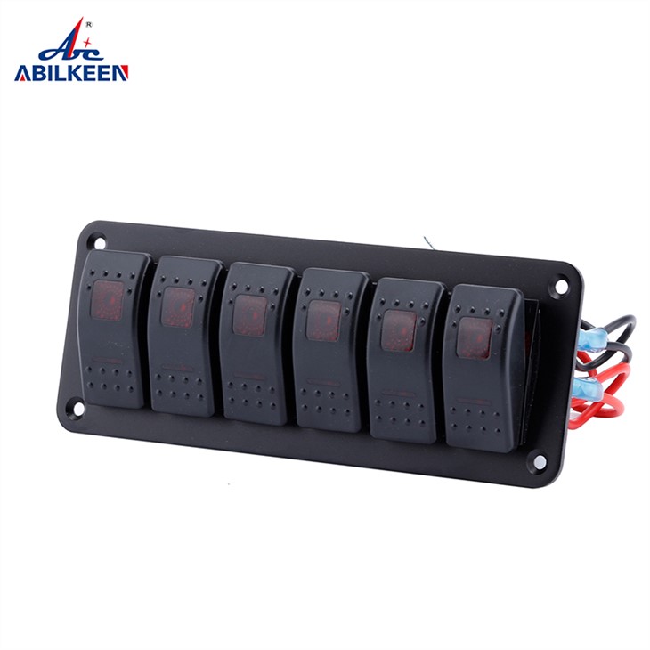 6 Gang Marine Rocker Switch
