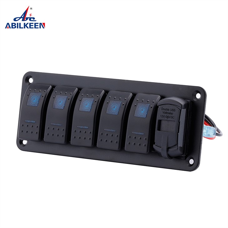 6 Gang Rocker Switch Panel
