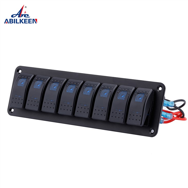 8 Gang 12V Rocker Switch