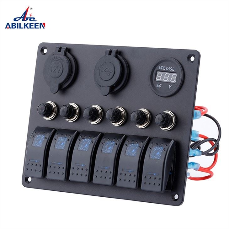 9 Gang 12V Rocker Switch
